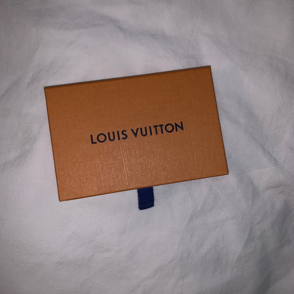 LV box, card, and ribbon